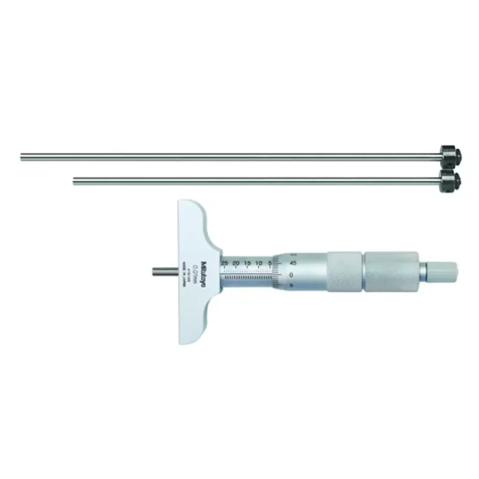 Panme đo độ sâu, có thanh nối 0-2"mm, đế 4" Mitutoyo, 129-129